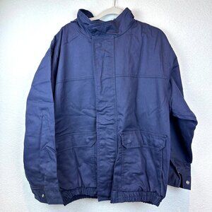 Bulwark Excel FR Navy Blue Utility Cargo Zip Up Jacket Mens XL Reg Workwear